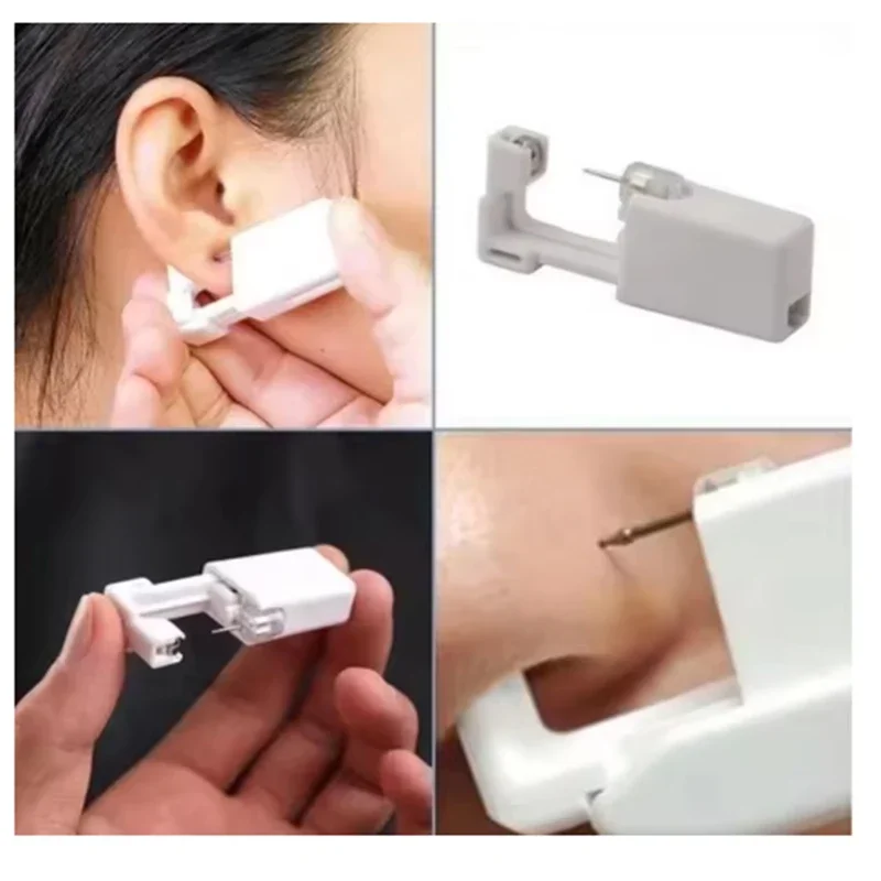 Safe Ear Piercing Gun Set One-time Use White Plastic Sterile Ear Piercing Tools Fashion Accessories Piercing Tools