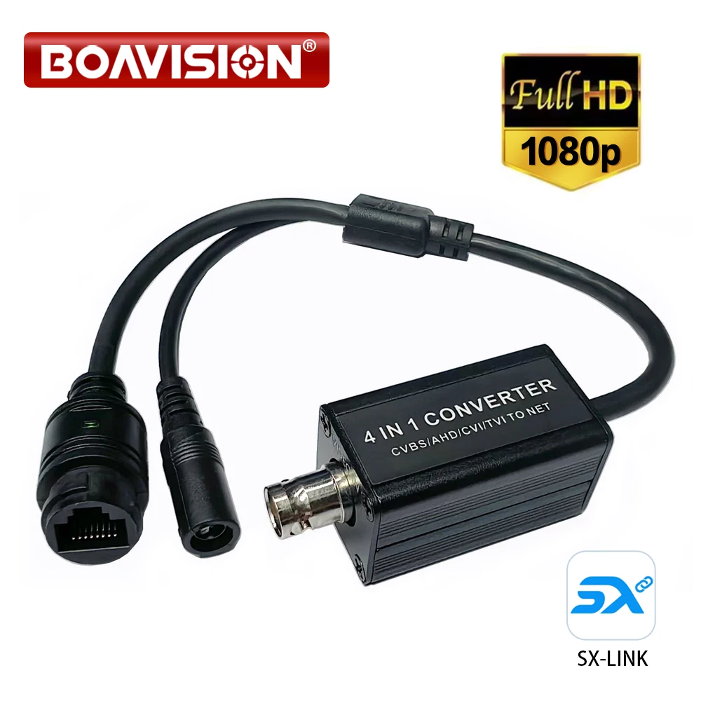 AHD/TVI/CVI /CVBS Signal Source Analog to IP Camera Converter 2MP 1080P Full HD, ONVIF Protocol, RJ45 Output For NVR Systems