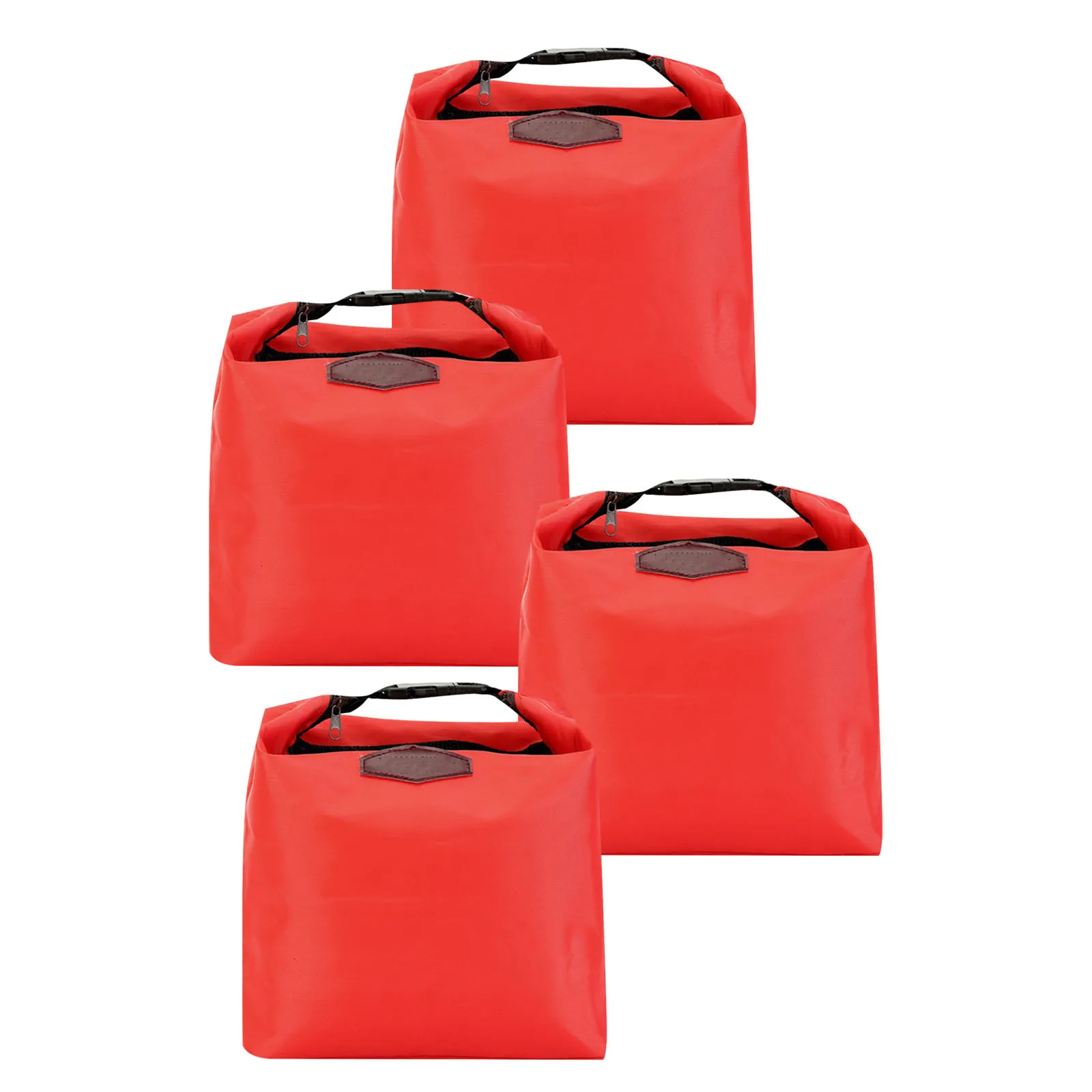 

4Pcs Insulated Picnic Cooler Bag Stylish Leakproof Lunch Tote Large Capacity Portable Thermal Food Carrier for Work School