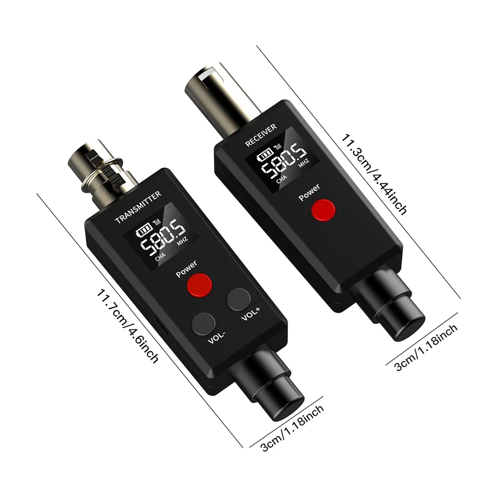 Sistema de microfone sem fio UHF AT42 2,4 GHz Adaptador de microfone XLR Transmissor e receptor sem fio dinâmico de 6 canais para dinâmica