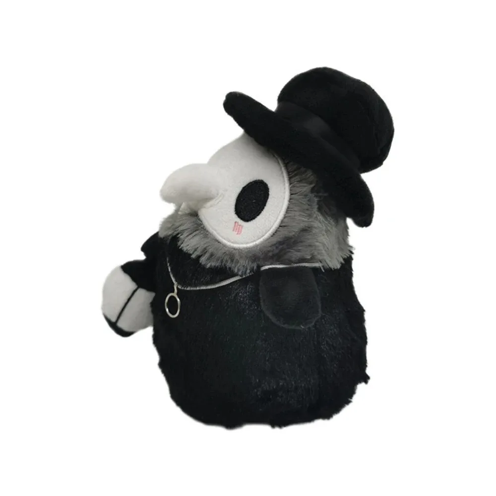 Plague Doctor Doll Black Ghost Cute Stuffed Plush Doll Halloween Skull Reaper Cushion Decoration Children\'s Holiday Gift