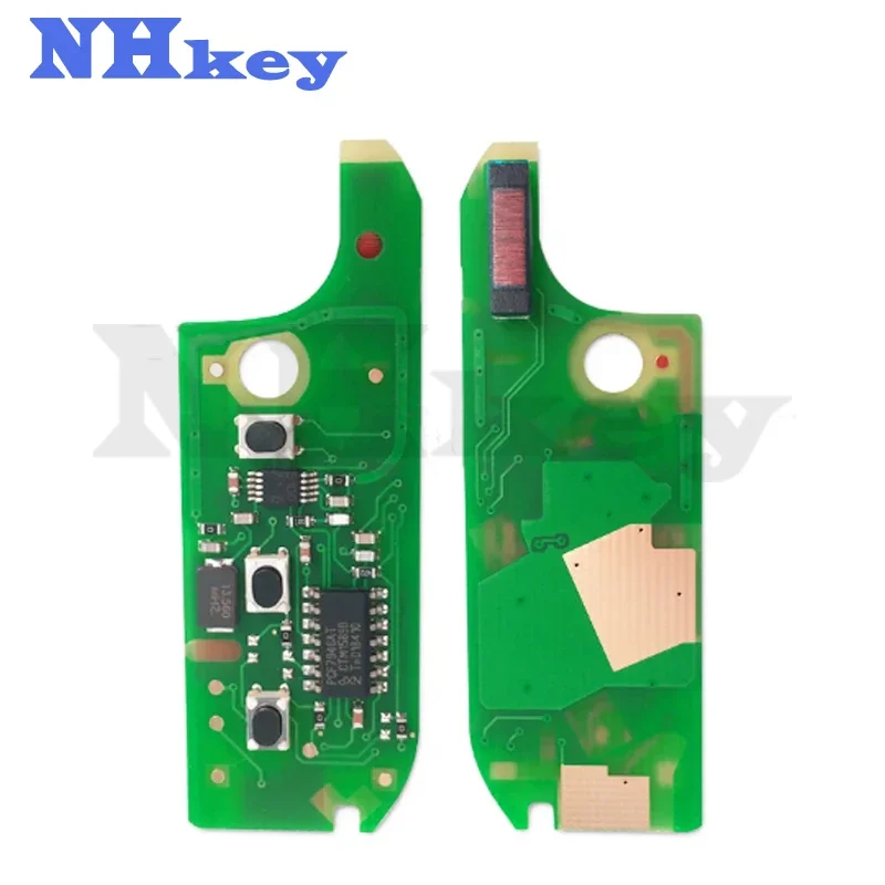 NHKEY   RX2TRF198 2 Buttons 433MHz 46 CHIP Flip Fob Auto Remote Car key Marelli BSI System For 2008-2015 Fiat 500L MPV Ducato