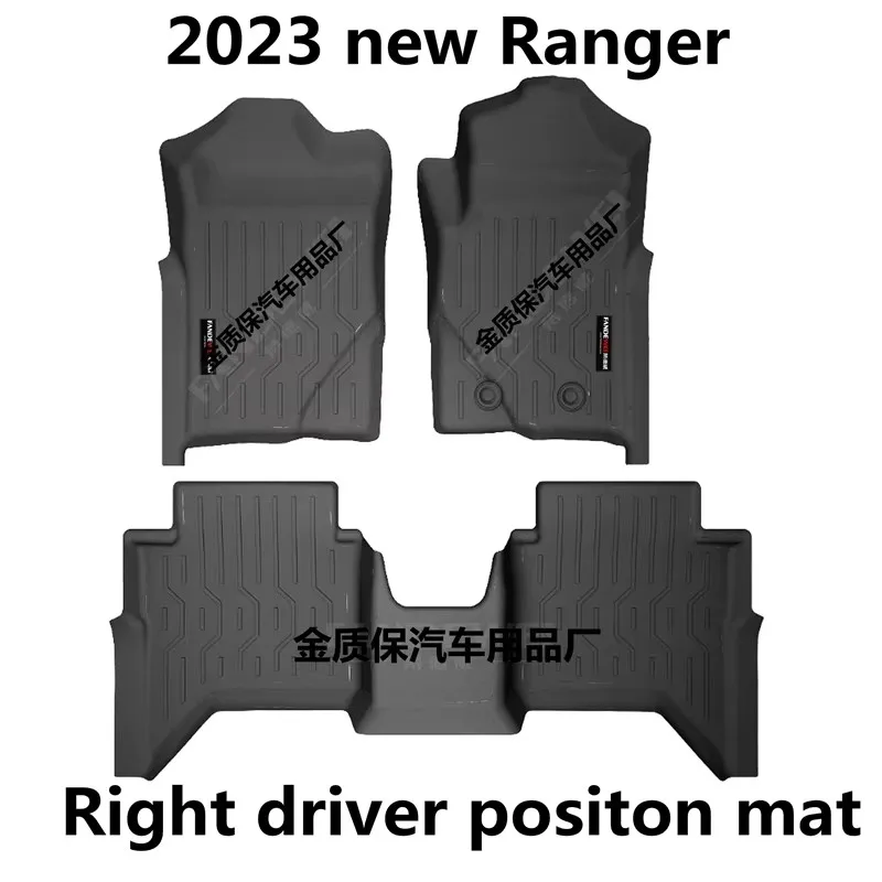 

Use for 2023 all new Ford ranger raptor car carpet Ford ranger Floor foot mats Set Trim to Fit For Ranger waterproof floor mats