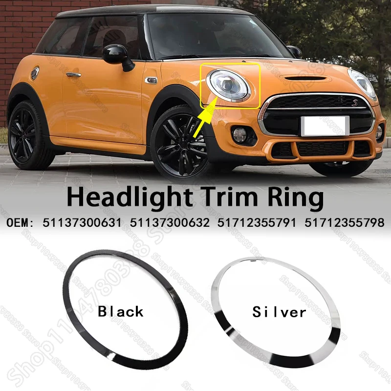 

Headlight Taillight Cover Trim Ring For 2014-2023 F55 F56 F57 BMW Mini Cooper 51137300631 63217464171 51712355791 51712285495