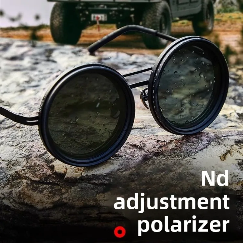 

Handmade ND9 File Adjustable Light Sunglasses Fishing Filter Glasses UV Protection Personalized Polarized Sunglasses Driving HD