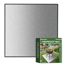 Outdoor BBQ Mat Floor Protector Mat camping Heat Resistant Fireproof Mat Anti-Slip Reusable Oilproof Waterproof Fireplace Mat