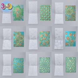 3D Embossing Folder Blooming Flowers Tulip Geometric Patterns Background For Adding Textured Detail To Paper Crafting Project