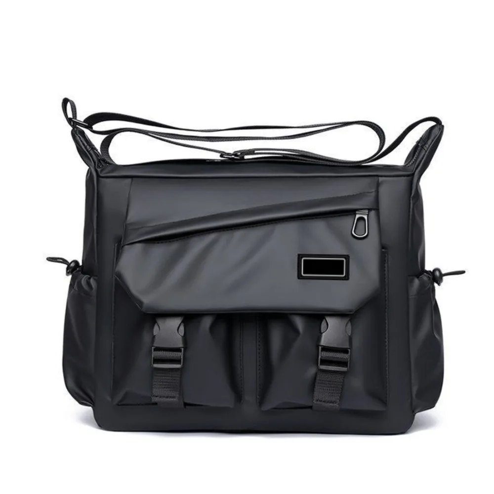 

Large Capacity Men Crossbody Bag Japanese Style Square Casual Messenger Bag Lightweight Harajuku Nylon Postman Bag Streetwear