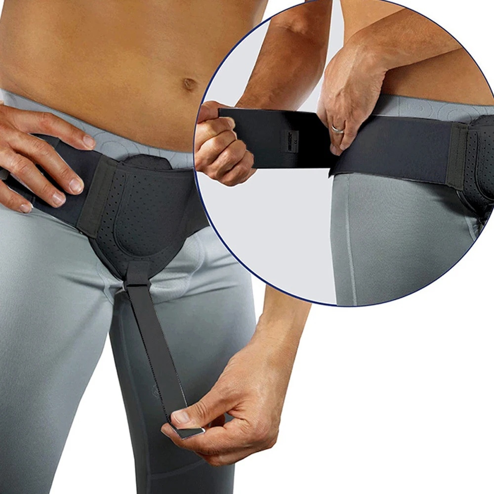 2024 New Adult Men Hernia Belt Removable Compression Pad For Inguinal Or Sports Hernia Support Brace Pain Relief Recovery Strap