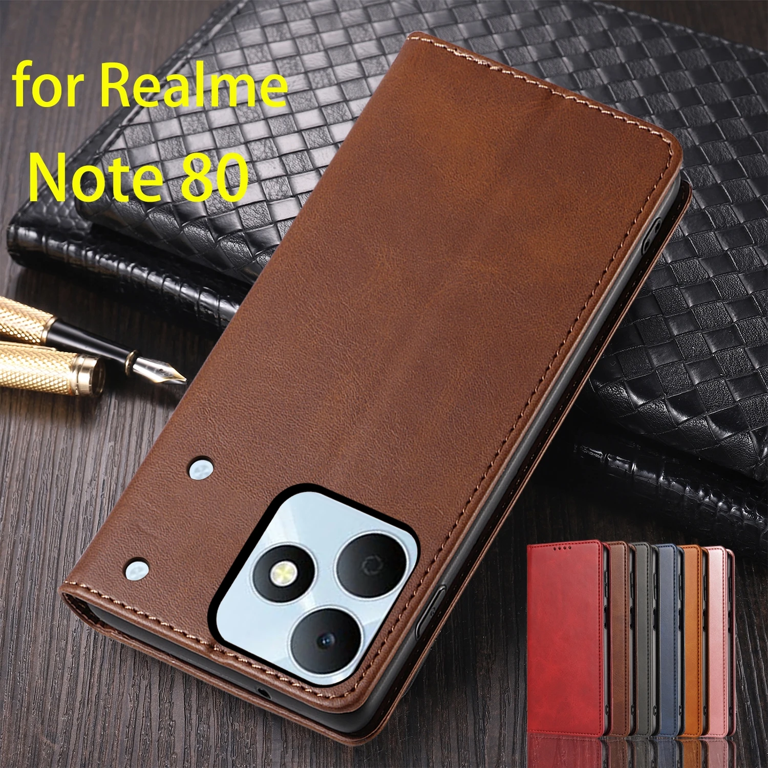 

Leather Case for OPPO Realme Note 80 4G Flip Case Card Holder Holster Magnetic Attraction Cover Wallet Case Capa Fundas Coque