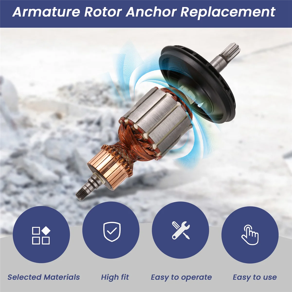 

A64E AC220-240V якорь ротора замена для перфоратора BOSCH GBH5-40 GBH5-40DE GBH5-40DCE GSH5E GSH5CE