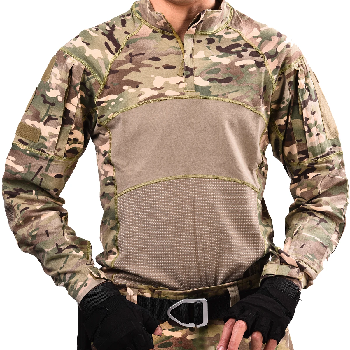 

Tactical Hiking Hunting Combat Shirt Army Camping&Hiking Camouflage Tops Cargo Jogging Casual Lightweight Breathable Clothes