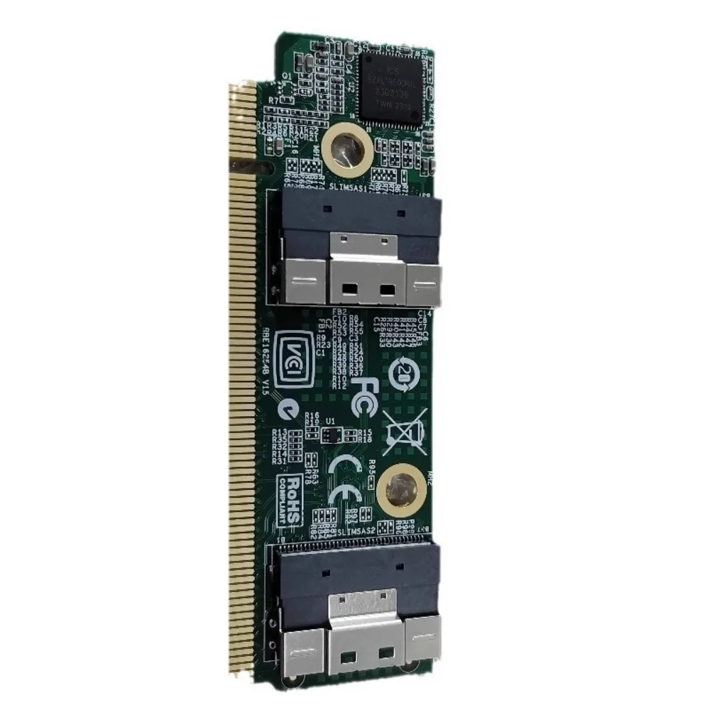 1U Height PCIe 4.0 x16 to SFF-8654 GPU Expansion Adapter, PCIe Switch Graphics Card External Riser Card