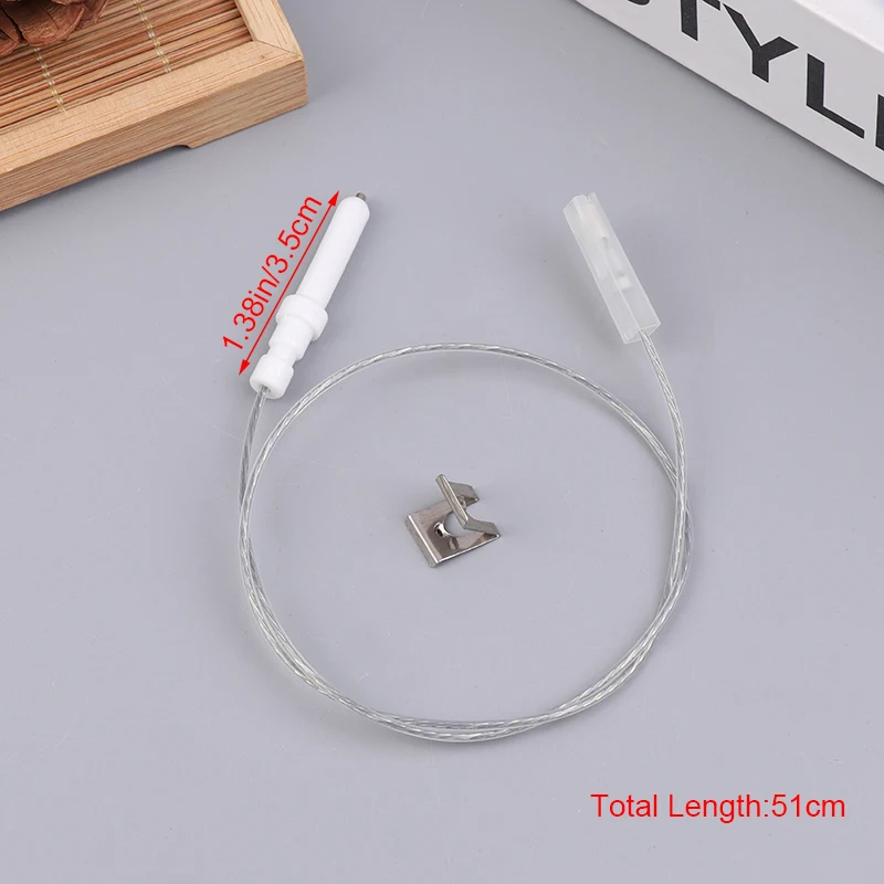 1Pc Gas Cooktop Stove Spare Igniter Electrode Spark Plug With Wire Ignition Ceramic Pin Ceramic Height 450mm  For Gas Cooker