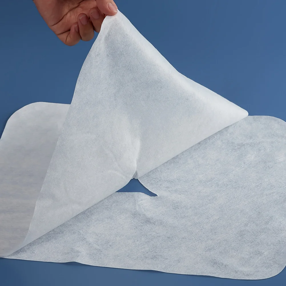 

100 Pcs Massage Hole Scarf Head Cushion Bed Face Headrest Covers Sheet Disposable