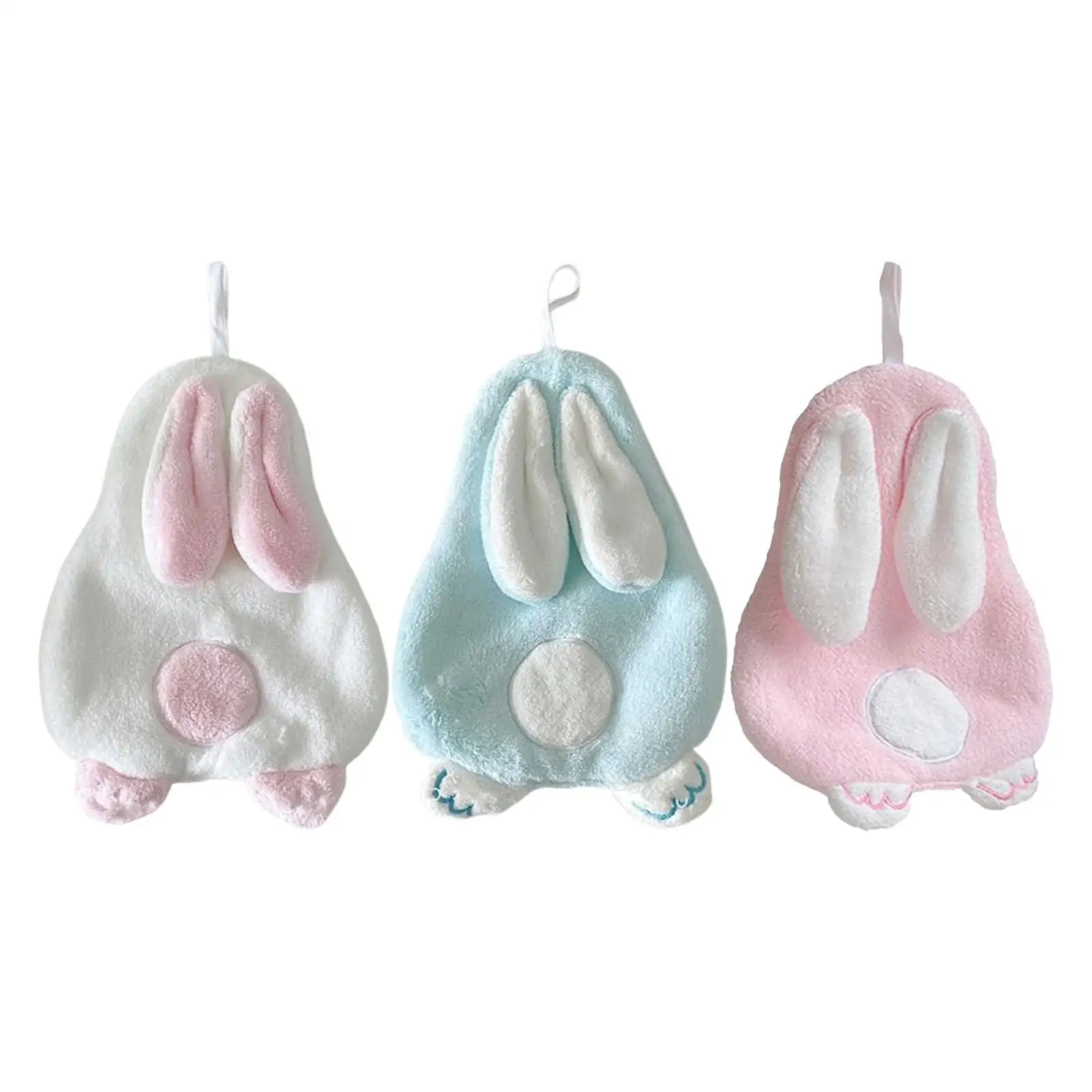 

Hanging Hand Towel Comfortable Decorative Bunny Shape for Dorm Hotel Home