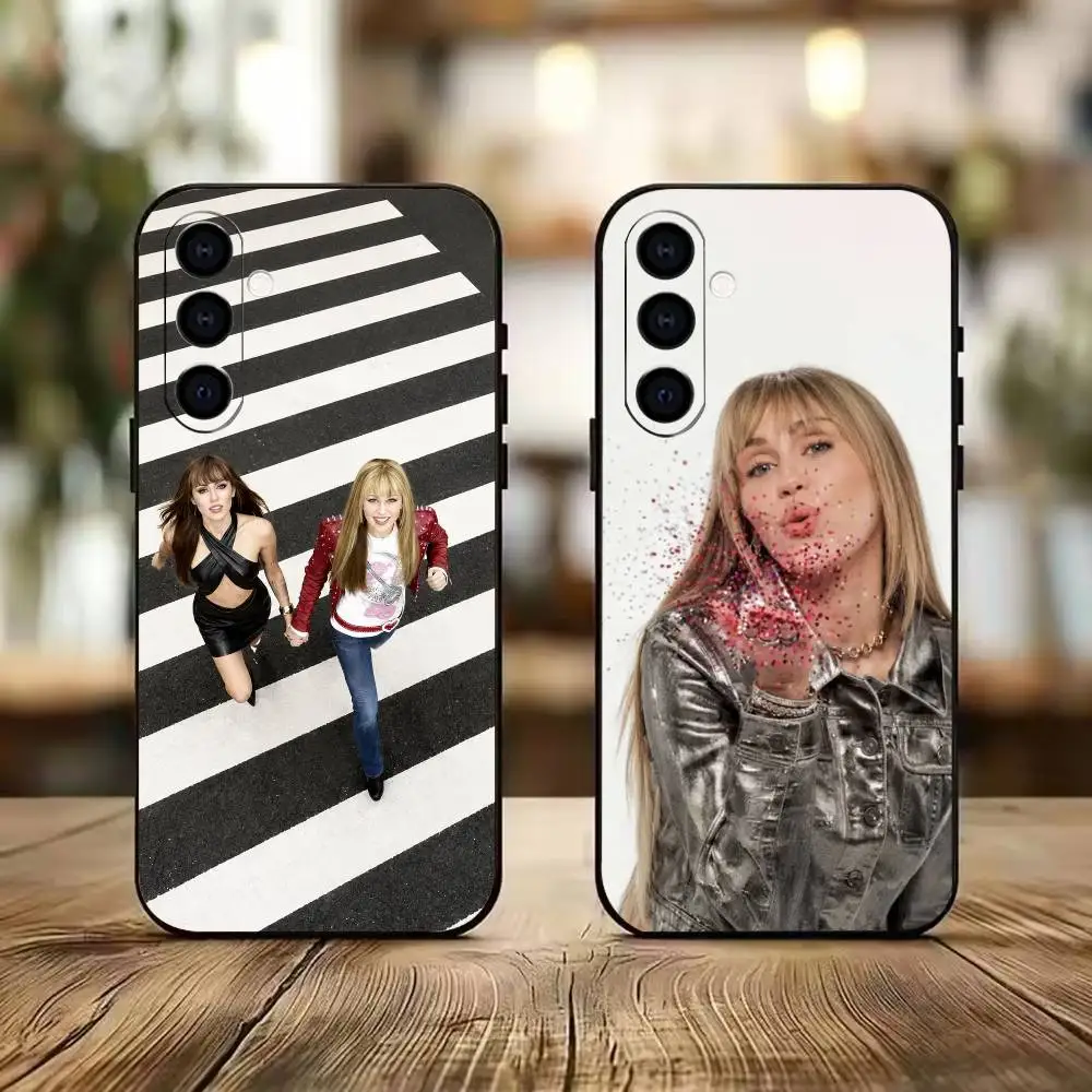 Viral Hannah Montana  Phone Case Black Silicone Soft For Samsung A73,A72,A71,A70,A53,A52,A51