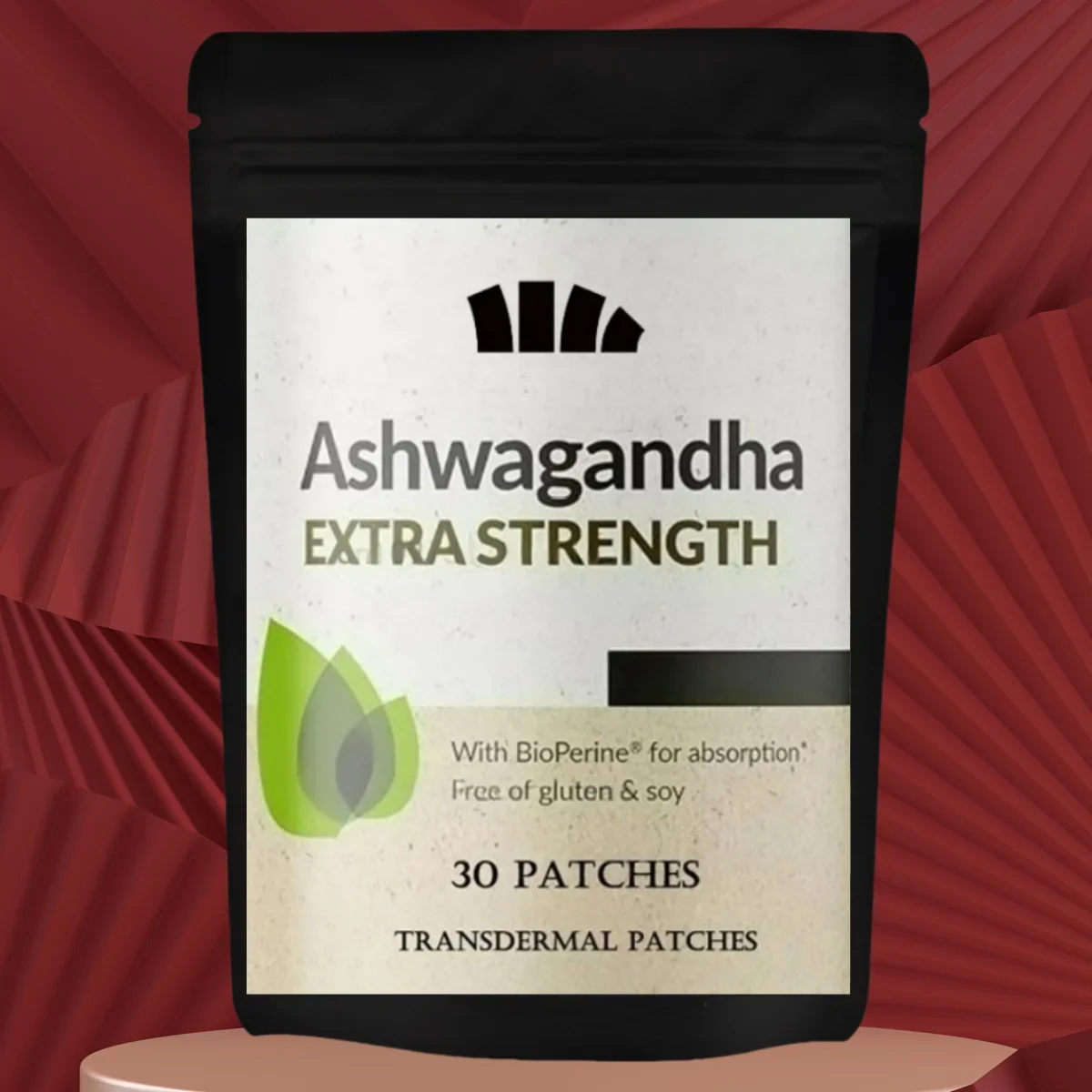 

30 Patches Ashwagandha Transdermal Patches Natural Energy, Strength Stress & Mood Support