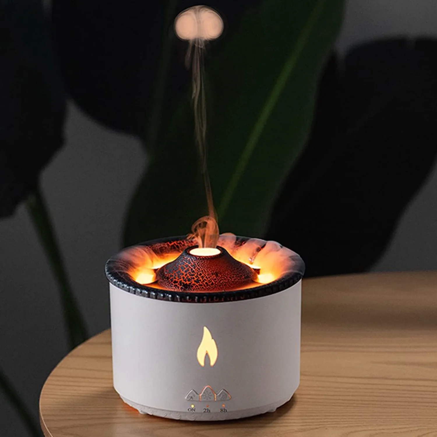 

Essential Oil Diffuser 2 Mist Modes Flame & Volcano Light Aromatherapy Humidifier Timer & Auto Shut-Off Aroma Diffuser for Bedro