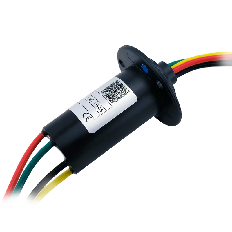 4-Way 30A Cap Type Slip Ring 360 Degree Rotating Electric Slip Ring OD 30mm Electrical Contacts Contact Materials