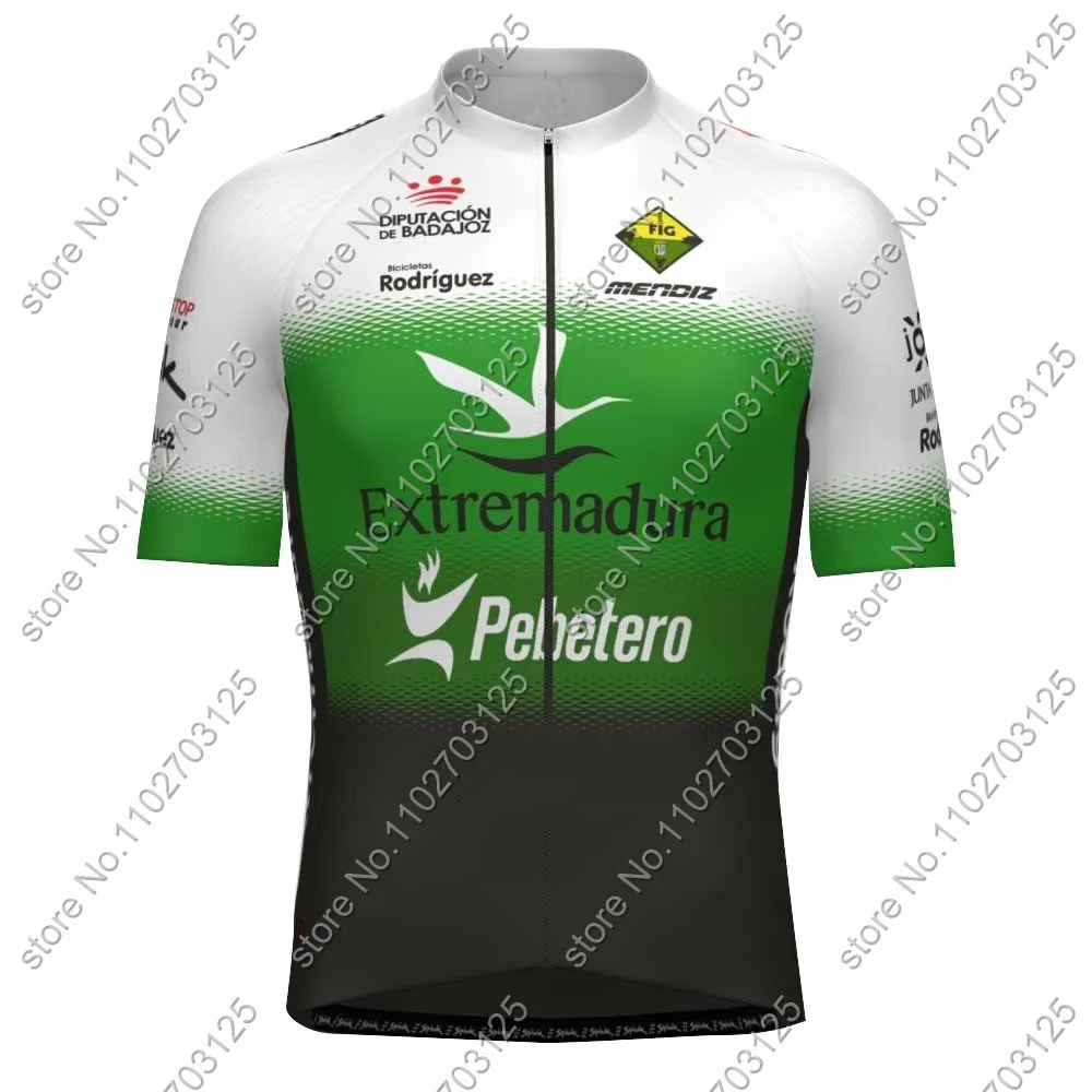 Extremadura Pebetero 2024 Cycling Jersey Set Short Sleeve Green Spain Clothing Road Bike Shirts Suit Bicycle Shorts MTB Maillot