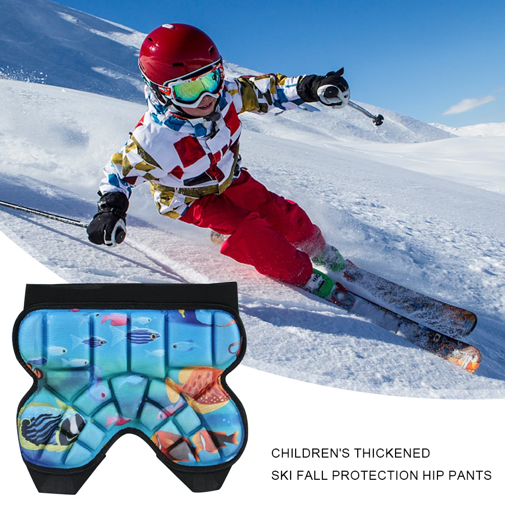 Kids Butt Pad Protective Butt Pad Breathable 3D Snowboard Padded Mat Anti Slip Hip Protection Short for Outdoor Skating Training