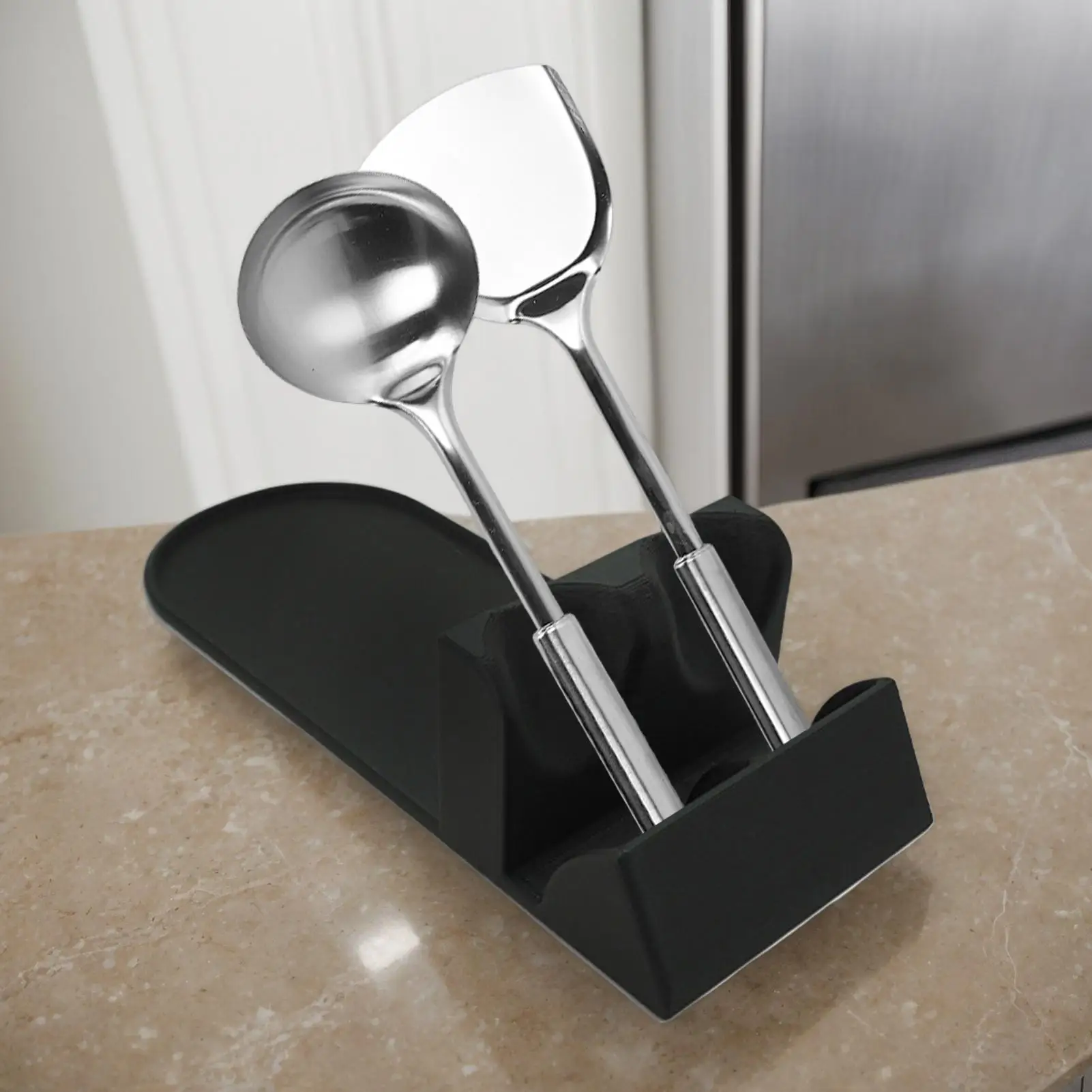 

Cooking Utensil Holder Kitchen Utensil Holder Storage Stand Double Slot Rack With Drip Tray Display Stand Kitchen Gadgets For