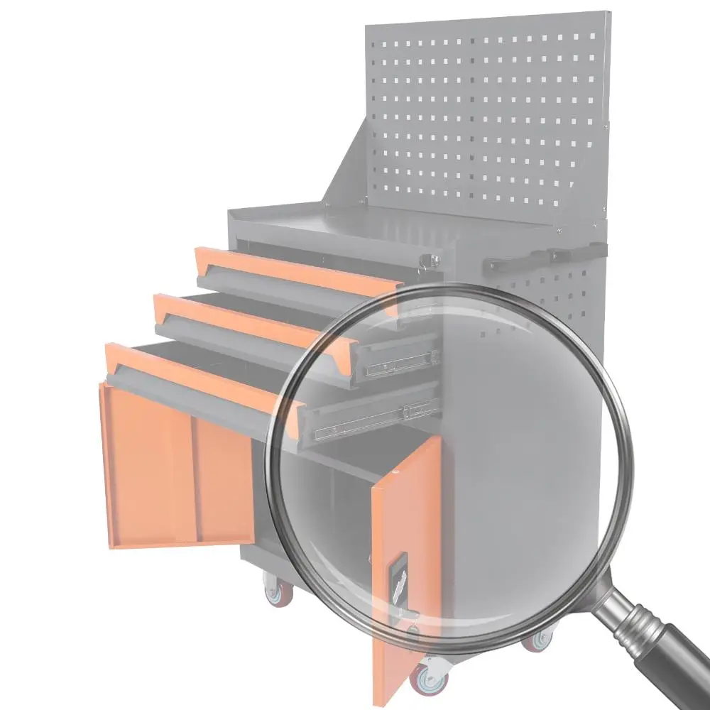 

Tool Box Organizer with Drawers Auto Repair Tool Cart Mobile Tool Cart for Workshop Warehouse Garage