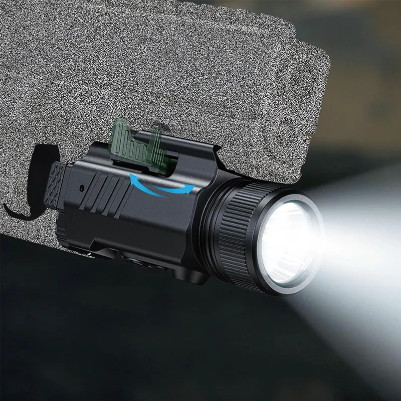 EZshoot 2000 التجويف مسدس ضوء الليزر كومبو قابلة للشحن التكتيكية Picatinny مصباح يدوي للصيد الدفاع المنزلي