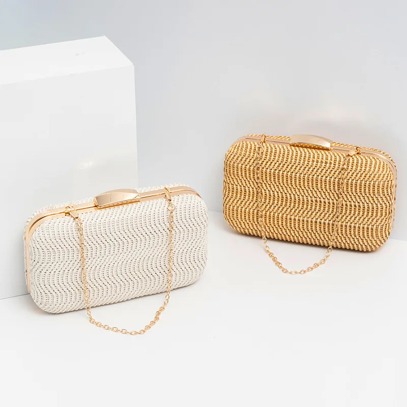 

Summer Women's FashionPUWoven Clutch Bag New High-end Single Shoulder Handbag Chain Bag Exclusive