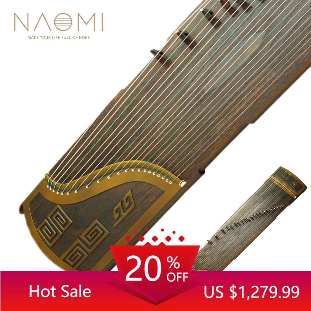 NAOMI Collection Grade 21 Strings Guzheng Aged Nanmu Chinese Zither Instrument W/ Full Accessories For Professional Performance