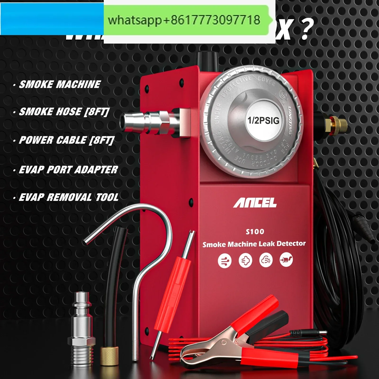 ANCEL S100 Automotive Smoke Leakage Detector EVAP Pipe Smoke Generator Automotive Gas Leakage Analyzer