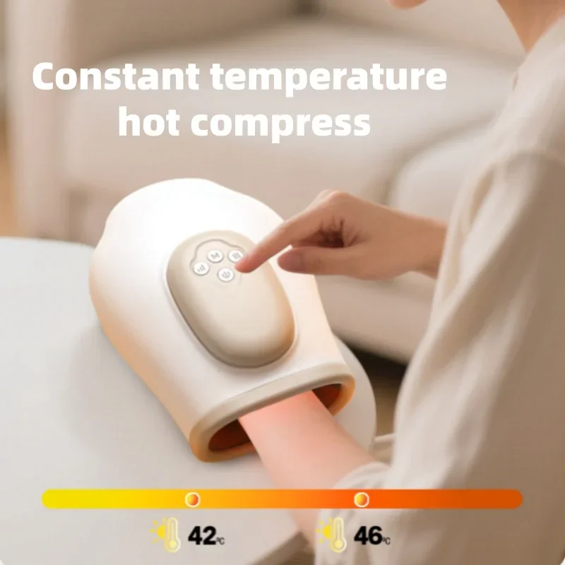 Jinkairui Tragbares Airbag-Handmassagegerät, Fingermassage, heiße Kompresse, Kneten, um Palm-Handgelenk-Ermüdung zu lindern