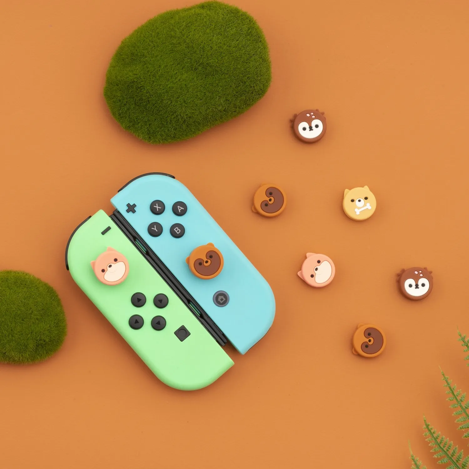 GeekShare capuchons de poignée de Joystick pour Nintendo Switch, en Silicone, Animal mignon, OLED, pour Switch Lite