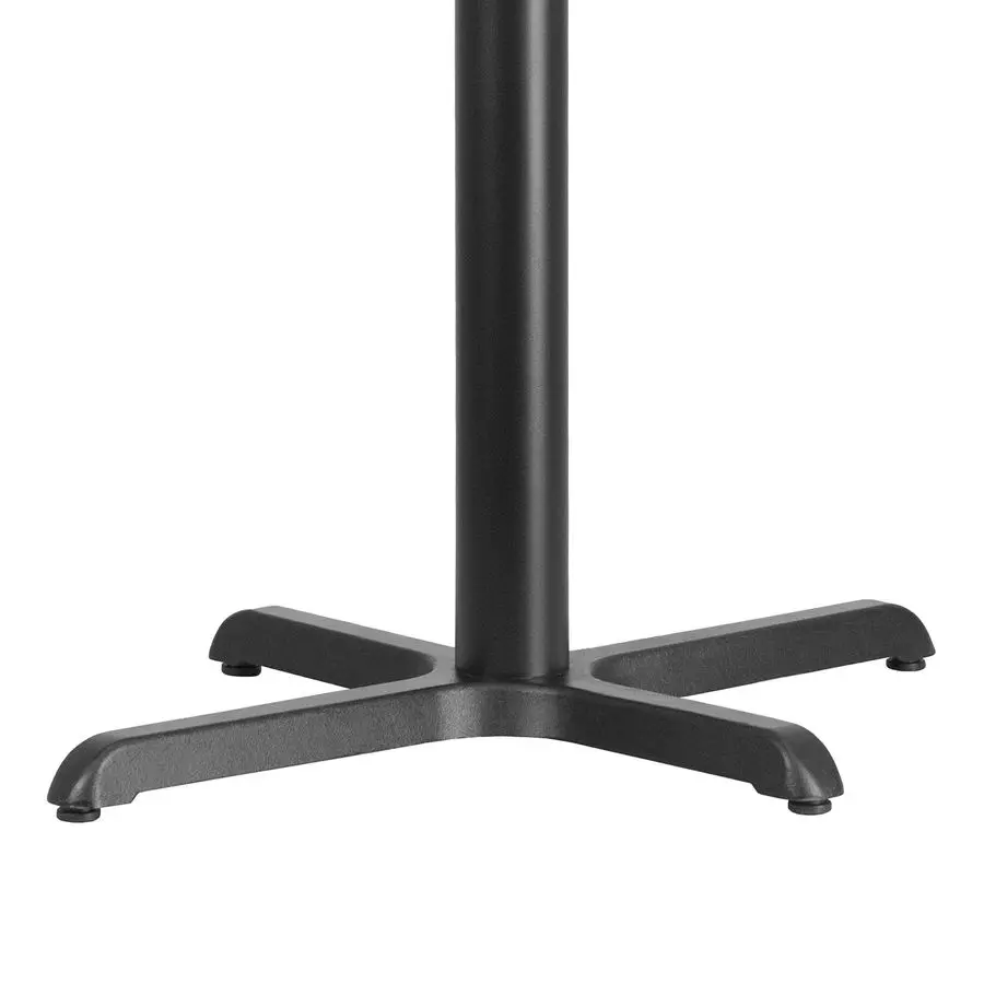 Beverly 23.75 x 30 Restaurant Table XBase with 3 Diameter Table Height Column, Commercial XBase Cast Iron Table Base, Black