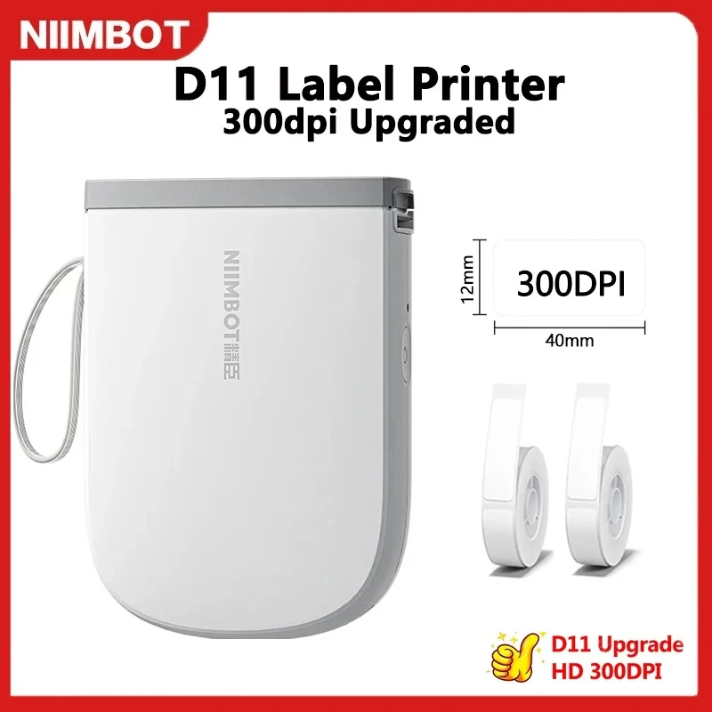 Niimbot D11 Mini Portable Thermal Printer 300dpi  Adhesive Label Maker Lightweight Printer For Stickers Label Machine New