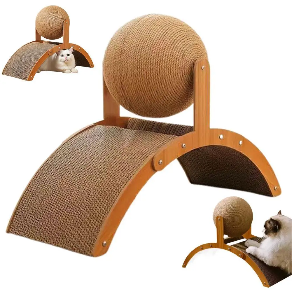 Katzenkratzball-Spielzeug für Katzen, Kätzchen, Spielen im Innenbereich, schützt Möbel, natürlicher Sisal, Katzenkratzer, Haustier-Trainingszubehör