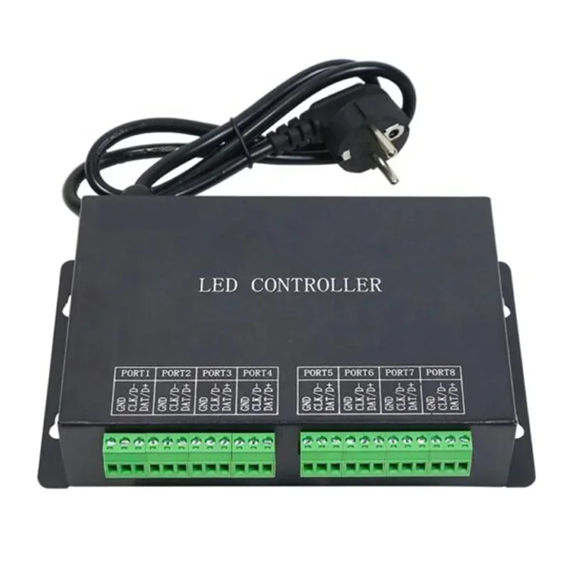 

H801RC LED 8 ports controller drive max 8192 pixels connect to PC or master controller RJ45 port LED Slave Controller