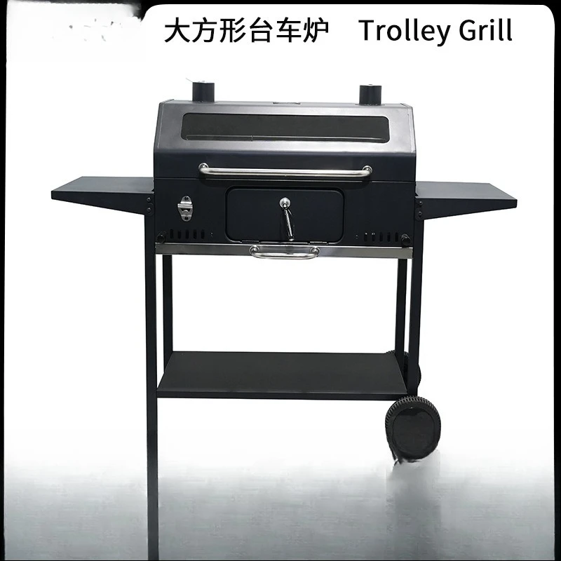 Custom Detachable Split American Grill Electric Rotary Outdoor Large Charcoal  Commercial