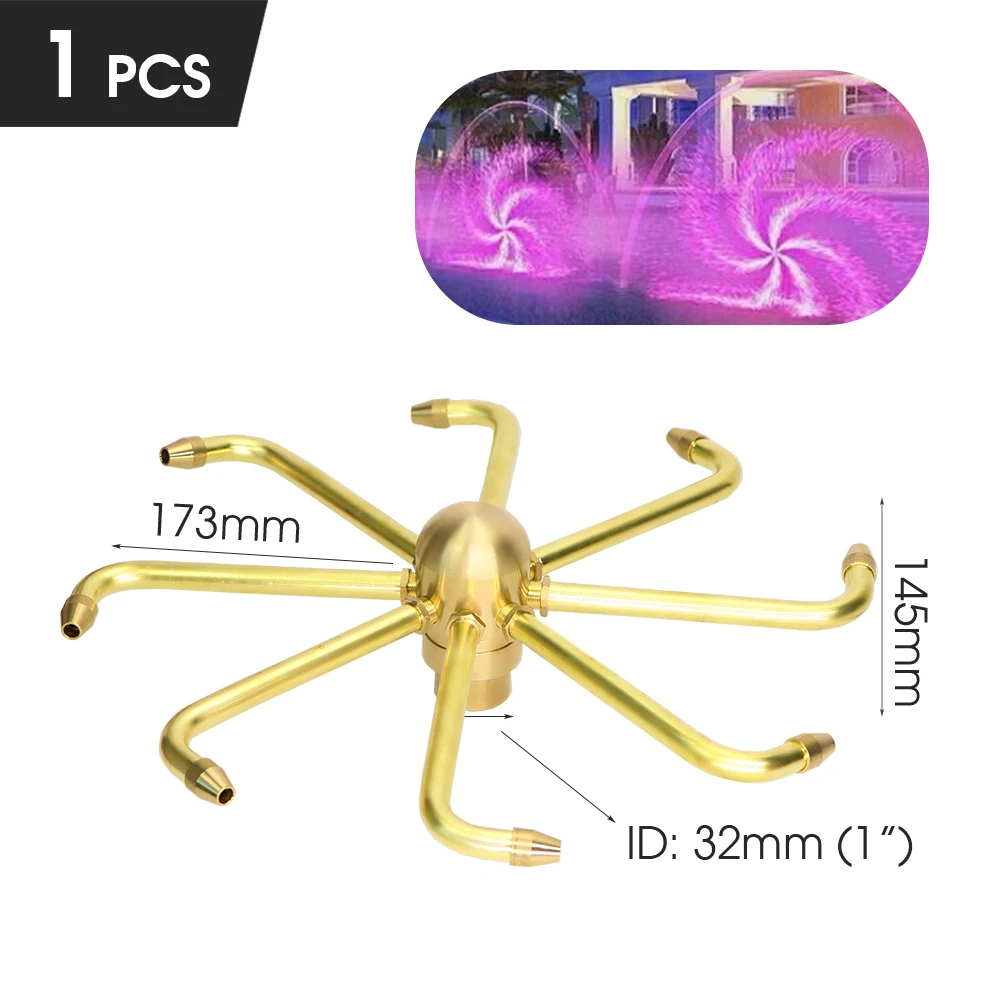 Muciakie 15 Soorten Fonteinsproeiers Messing Sprinklers Tuin Vijver Draaiende Koperen Nozzles Hoofd Voor Outdoor Park Water Ornamenten