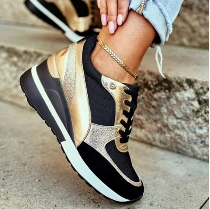 2026 Autumn & Winter New Platform Women's Shoes: Color Coordination, Plus Spring Flat Casual Styles, Sequined Wedges & Breathabl