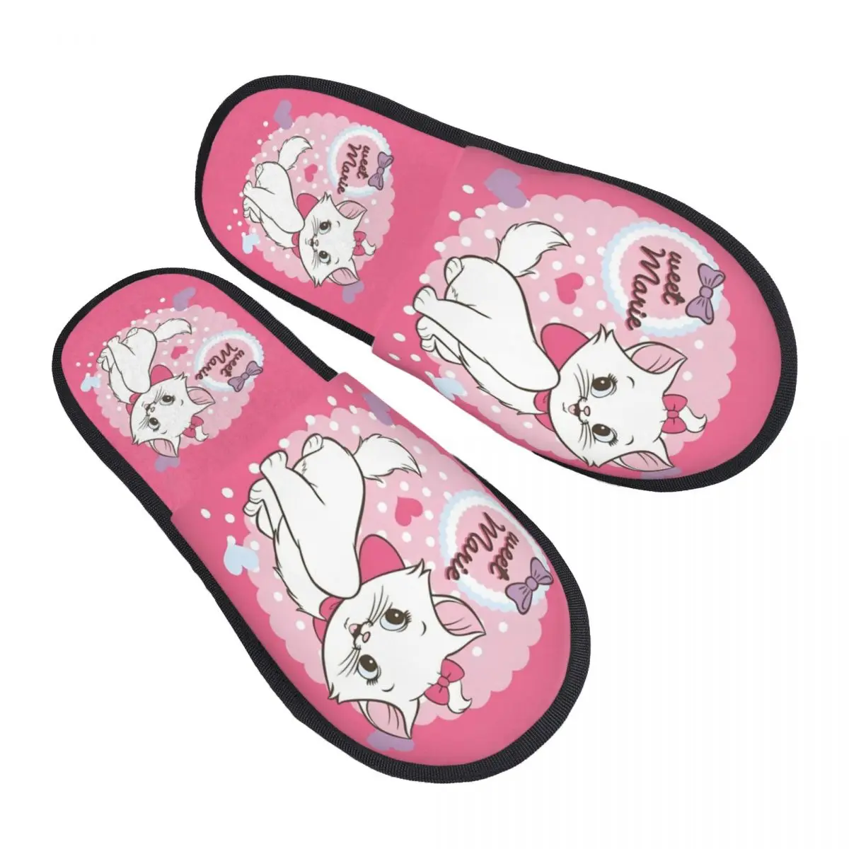 

Custom Marie Cat Guest Slippers for Spa Women Cute Persian Cat House Slipper
