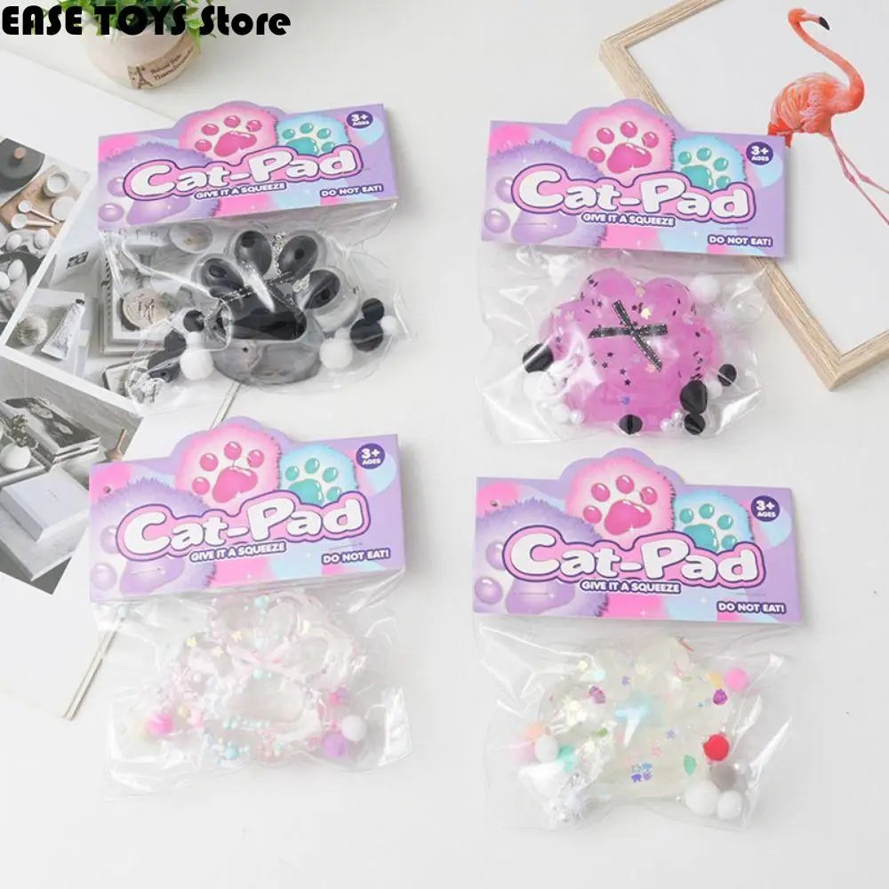 New Transparent Patch Cat Paw Decompression Toys Kawaii Cartoon Antistress Stress Relief Slow Rising Toys For Adult Kids Toys