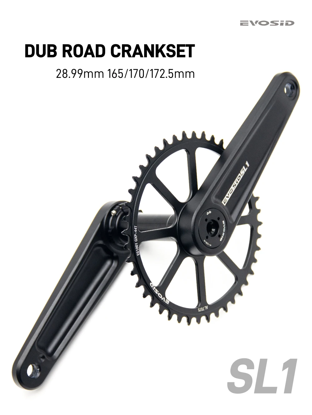 EVOSID Rennrad 1x10/11/12 Geschwindigkeit Kurbel Kettenblatt RAD 40T 42T 44T 46T 48T Einzel Kettenblatt Rennrad Kurbelgarnitur – Detail 1
