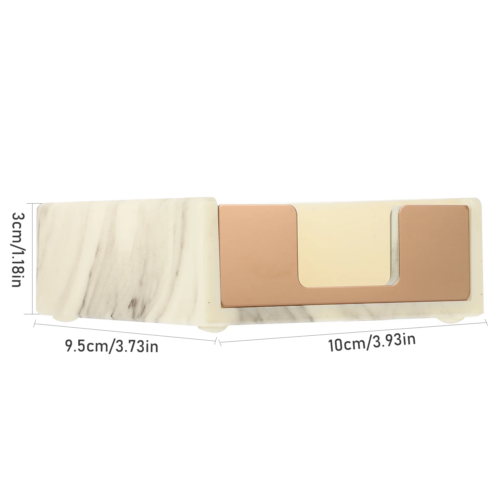 Sturdy Memo Pad Container Premium Desktop Notepad Holder for Memo Pads and Marble Pattern Small Organizer Case