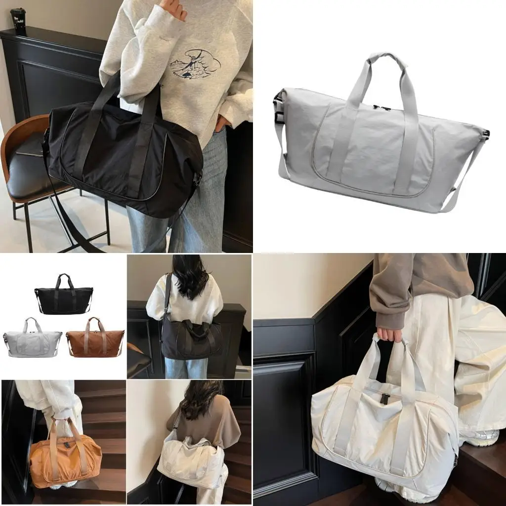 

D46D Fitness Bag Luggage Bag Overnight Bag Weekender Bag Gym Bag Simple Shoulder Bag