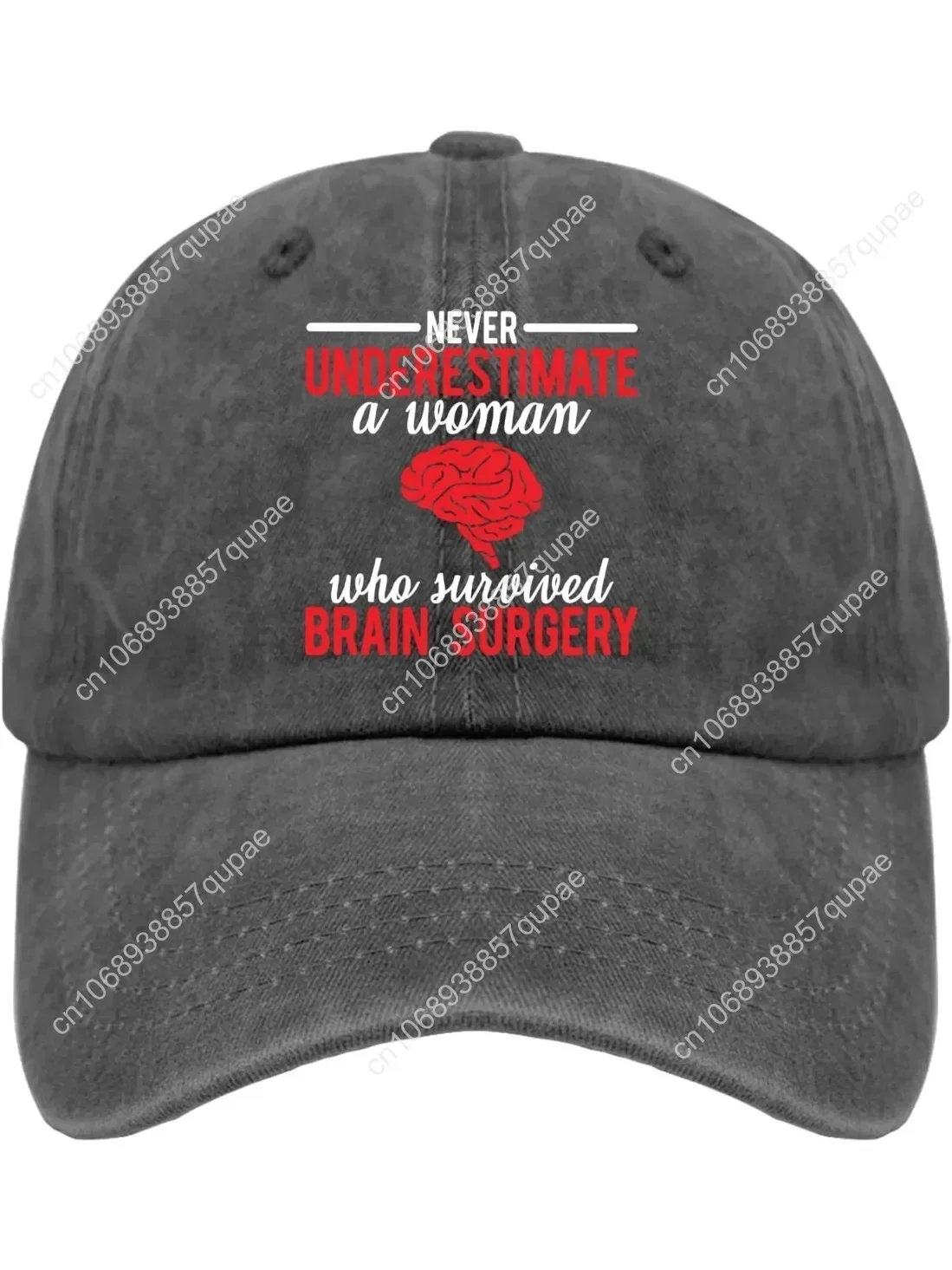 

Never Underestimate A Woman Who Survived Brain Surgery Hats Runners Hat Pigment Black Mens Hats and Caps Gifts for Grandma Baseb