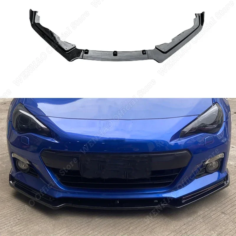 Front Bumper Lip Spoiler Splitter Diffuser Cover Guard Retrofit Body Kit For Subaru BRZ 2012-2017 Pre-Facelift ABS Gloss Black