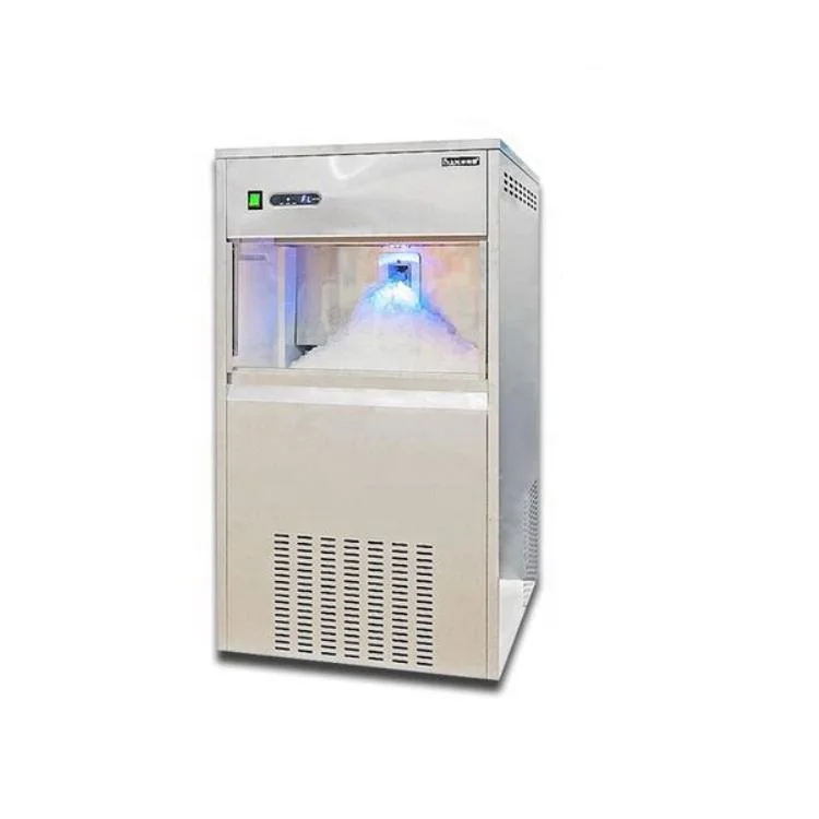 ماكينة صنع الثلج الأوتوماتيكية التجارية من الفولاذ المقاوم للصدأ 50 كجم/24 ساعة