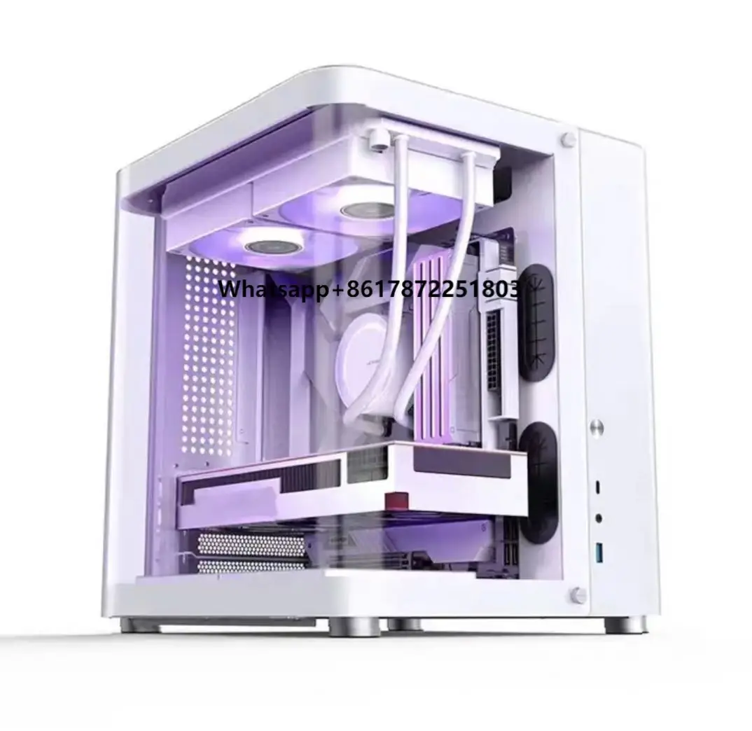 TK-1 M-ATX/ITX Mini PC Case with Transparent Tempered Glass Side 160mm Cooler & 240mm Water Cooling Support Mini Computer Case